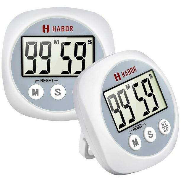 24-Hour Timer for with Larger LCD Display and... HABOR Digital Kitchen Timer